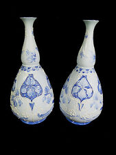 RARE PAIR OF SIGNED WILLIAM MOORCROFT MACINTYRE FLORIAN WARE VASES – CIRCA 1900