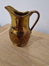 Vintage Wade Copper Lustre Ware Jug 12cm Tall Embossed Pattern