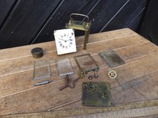 Antique French Carriage Clock - Incomplete in parts . Retains good Glass + Key