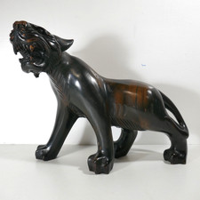 Antique Japanese Black Carved