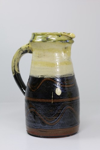 Slipware pottery jug ben - by,