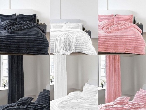 Teddy fleece cord duvet cover - fleece,
