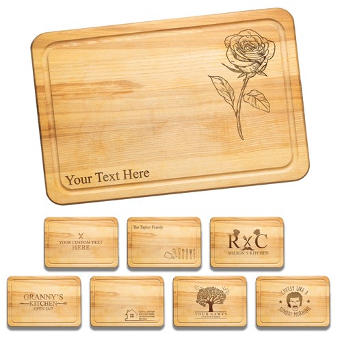 Personalised wooden chopping - wooden,