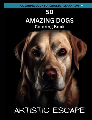 Dog coloring book for - book, adults