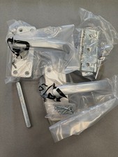 Timco Contractors Lever Latch Door Pack Aluminium Handles Hinges Latch