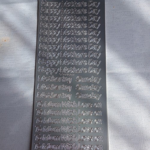 Mother day stickers silver - mother's,
