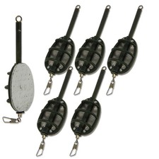 Fishing Method Feeders Elasticated Flat Bottom Carp Coarse Tackle 20g 25g 30g X5