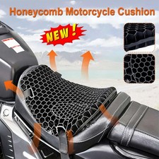 Motorcycle Honeycomb Comfort Gel Seat Cushion Pillow Pad Cover Pressure Relief