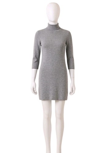 Zara soft grey mock - soft, neck