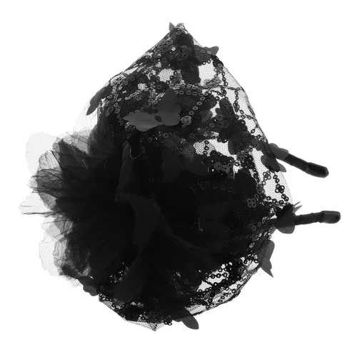 Reusable black fascinator - reusable,