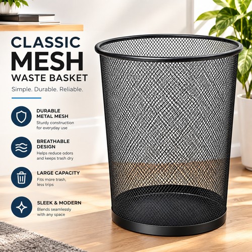 Black metal mesh - metal, waste