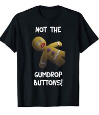 Not The Gumdrop Buttons Official Shrek Funny Gingerbread Man Gingy T-Shirt M