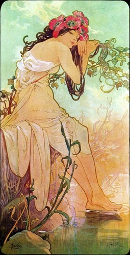 Summer alphonse mucha - alphonse,