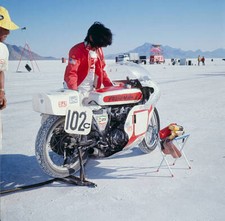 Bonneville Yoshimuk stands by