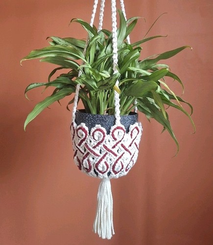 Handmade macrame plant hanger - handmade,