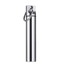 Portable Toothpick Holder Dispenser With Keyring Aluminum Alloy Pocket Box