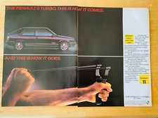 RENAULT 11 TURBO £7230 1984 POSTER ADVERT APPROX A4 X2 SIZE FILE O
