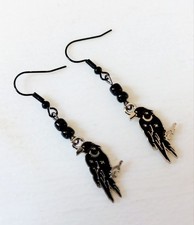 Black Enamel Raven Crow