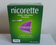 Nicorette 15mg inhalator nicotine 36 cartridges  new/unopened