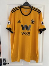 Wolverhampton Wanderers Home Football Shirt Adidas 2018/2019 Size XL Wolves
