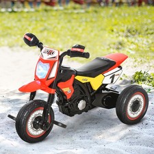 Kids Tricycle 3 Wheel Motorcycle Ride on Car w/ Pedal Music Lights 18-36 Months