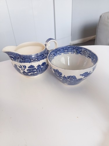 Woods ware willow milk jug - willow,