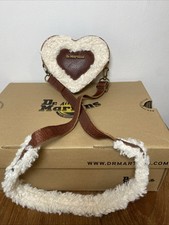 Dr Martens New with Tags Ambassador Mini Heart Shaped Bag With Borg Fur Trim
