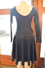 Black long sleeve ballroom dance dress BALL4 - Size UK 10