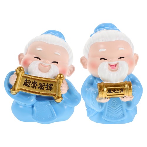 2pcs confucius resin figurine - resin,
