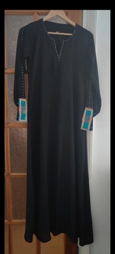 Black jilbab abaya - black,
