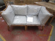 Cox & Cox Turin Bench garden seating Patio 2 x corner chairs