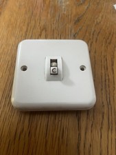 Old Vintage Crabtree Bakelite Type 1 Gang 2 Way Light Switch White/cream