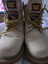 CAT Work/Fashion Equipment Boots Size UK 5 Wide Fit - Beige - Good Condition
