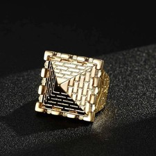 Gold Plated Pyramid Ring