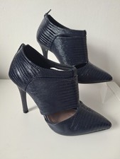 Faith Womens Navy Stilletto Shoes Uk 5 Eur 38 4in Heel Party Work