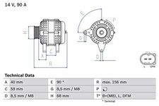 Alternator BOSCH Fits VW