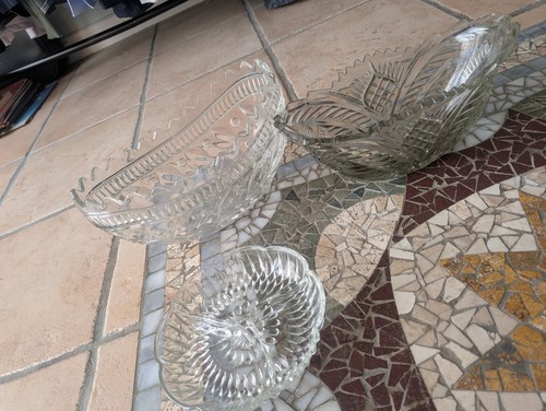 Vintage crystal glass - vintage, set