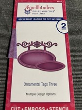 Spellbinders Shapeabilities Die D-Lites Ornamental Tags Three S2 034 Die Cutter