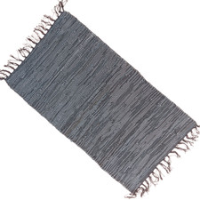 Black Fireproof Leather Rug