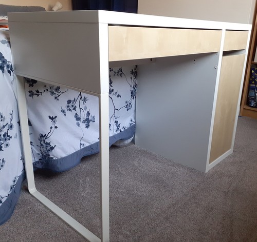 Ikea micke desk with - with, cupboard