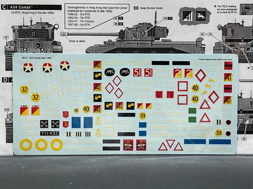Bison decals a34 comet - decals, 1:35