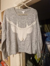 H&M Grey Christmas Jumper