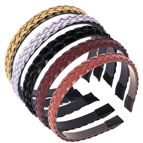 Leather braided headbands - headbands, for