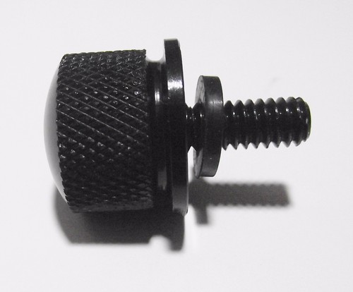 Seat bolt knurled screw black - bolt,