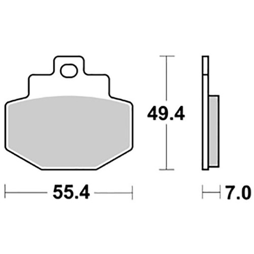 Pair brake pads sbs 166 - pair, of