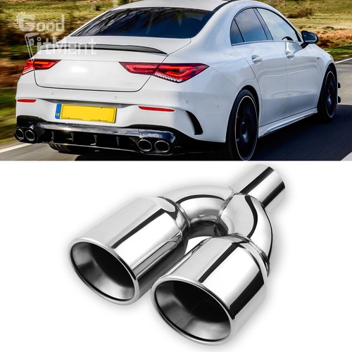 Dual exhaust pipe - tips, in