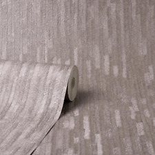 SALE Bergamo Rose Gold Leather Texture Stripe Glitter Wallpaper M1397 RRP £25!