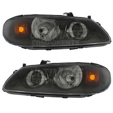 Headlights Fits Nissan Almera N16 Hatchback 2003-2006 Grey Inner Headlamps Pair