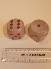 Giant Solid Wood Dice (pair)