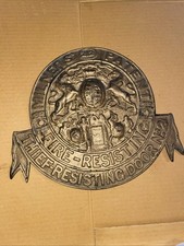 Victorian Brass Milners Safe Plaque '212' Fire-Resisting Thief-Resisting 1.1kg